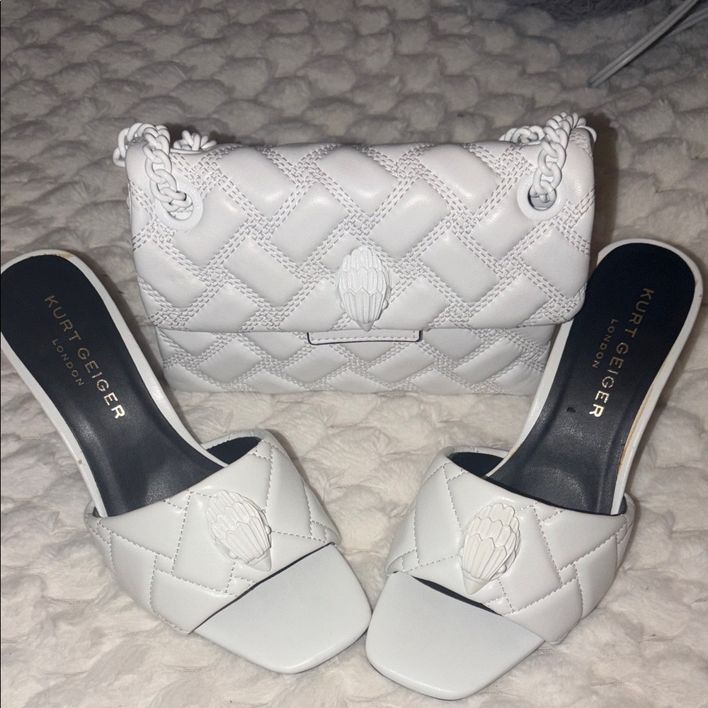 Kurt Geiger White Quilted Mini Bag - Picture 5 of 8